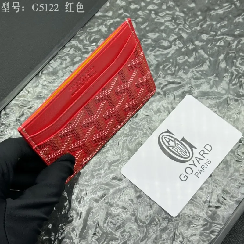 Goyard Paris G5122 Red Card Holder - Image 7