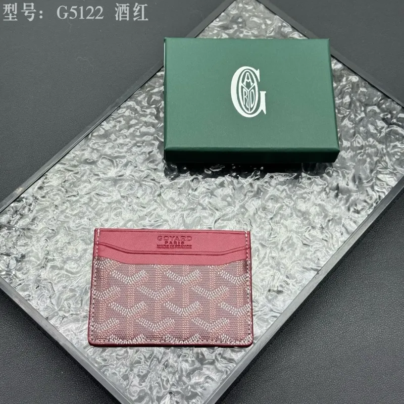 Goyard G5122 Burgundy Card Holder