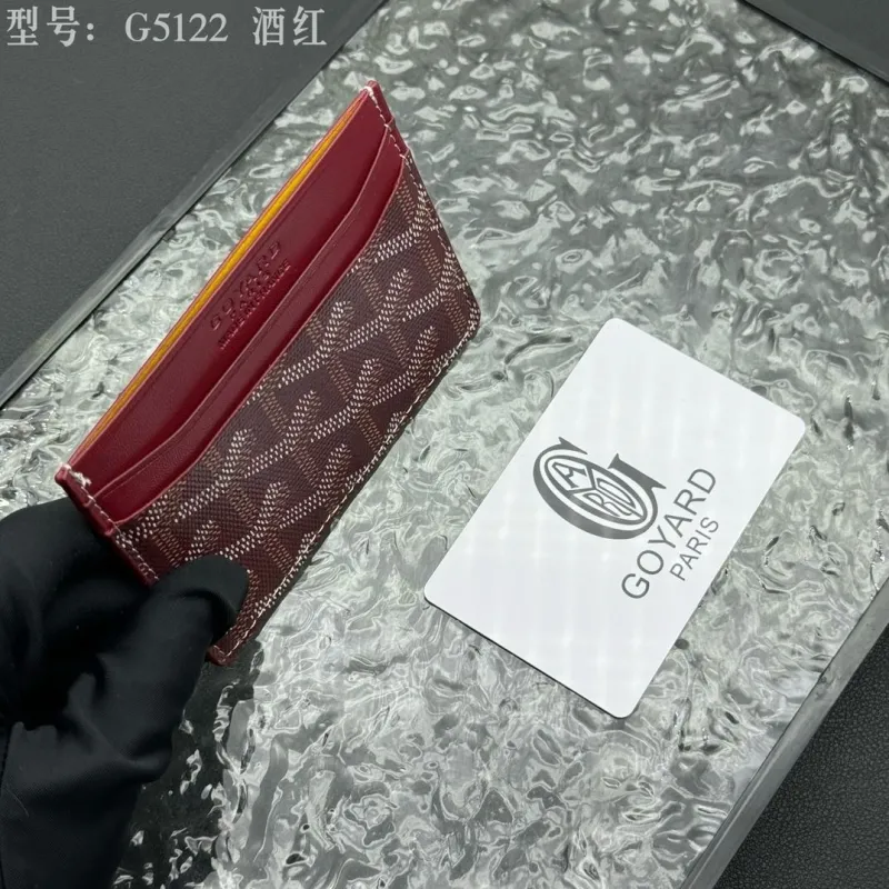Goyard G5122 Burgundy Card Holder - Image 7