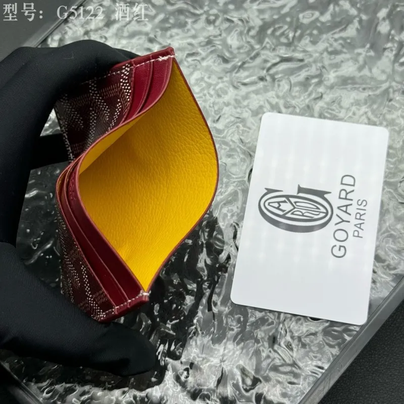 Goyard G5122 Burgundy Card Holder - Image 9