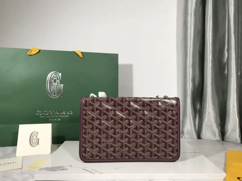 Goyard Burgundy Monogram Clutch Bag