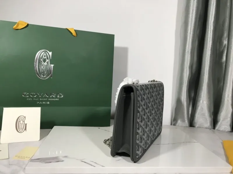 Alternative view of Goyard Dark Gray Chain Wallet 492