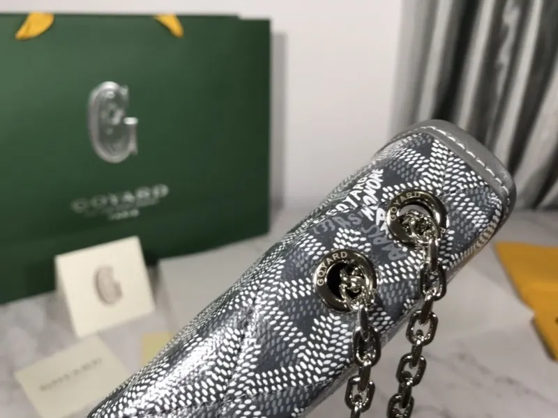 Goyard Dark Gray Chain Wallet 492 - Image 9