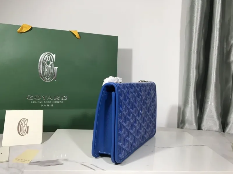 Alternative view of Goyard Blue Chain Wallet Bag 493