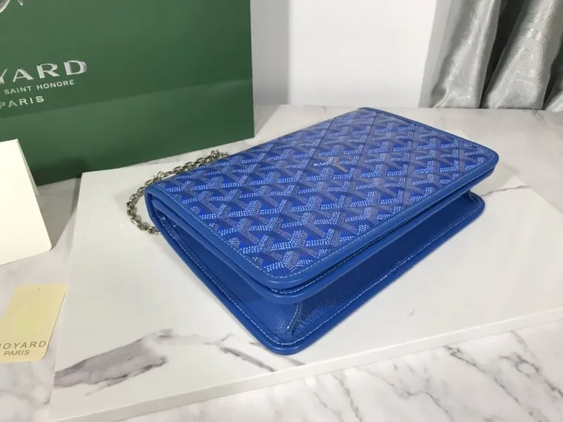 Goyard Blue Chain Wallet Bag 493 - Image 3