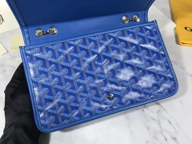 Goyard Blue Chain Wallet Bag 493 - Image 6