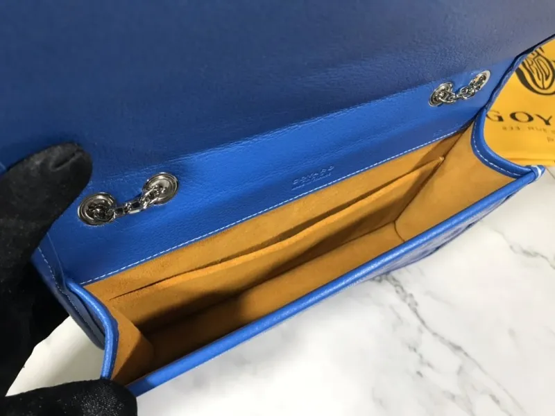 Goyard Blue Chain Wallet Bag 493 - Image 9