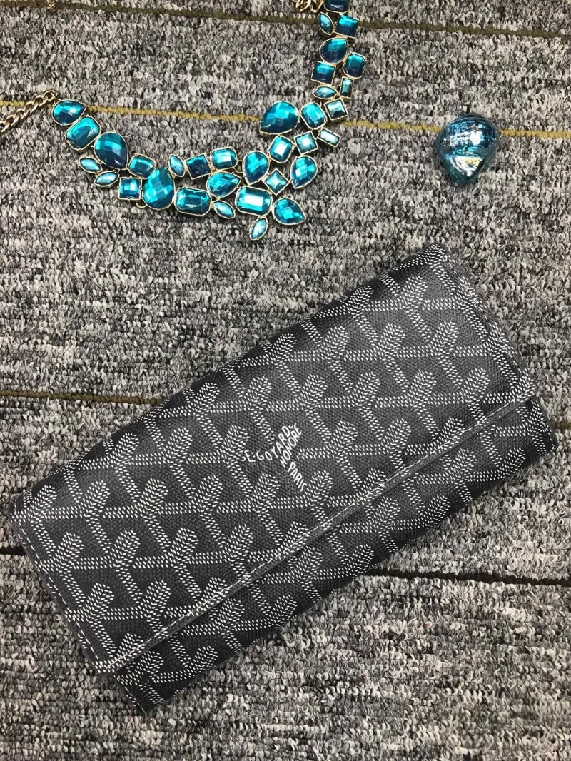 Goyard Black Long Leather Wallet