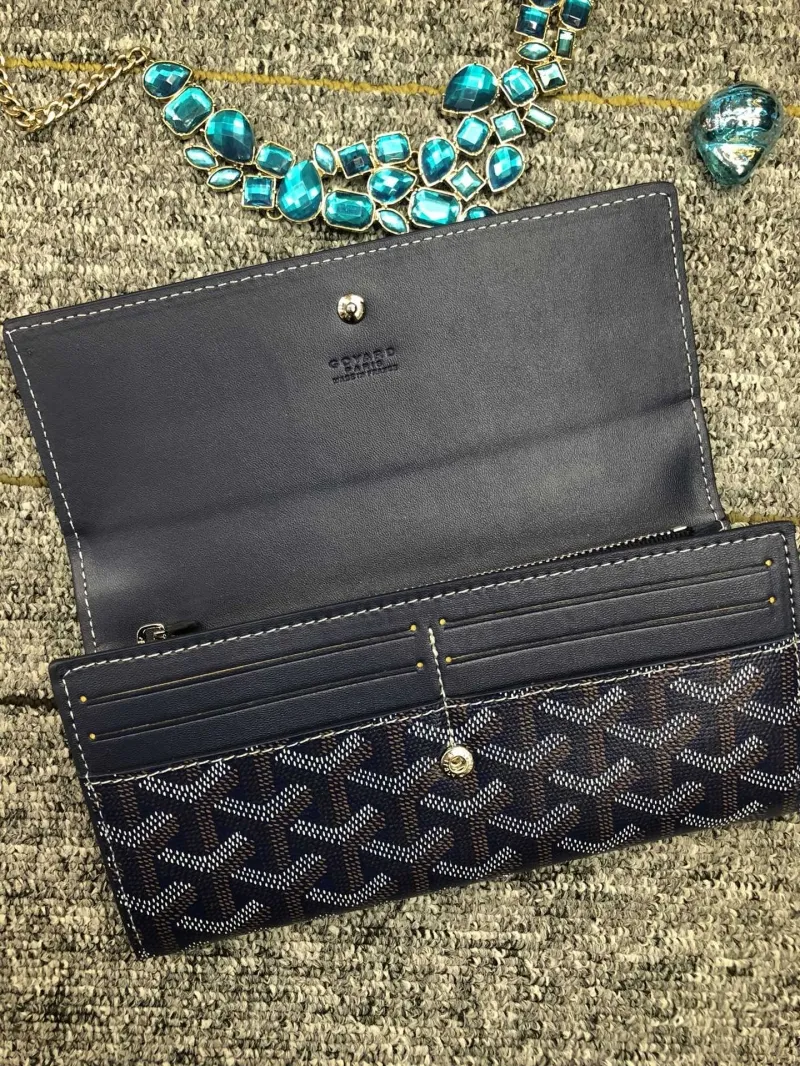 Goyard Navy Blue Long Wallet Model 504 - Image 4