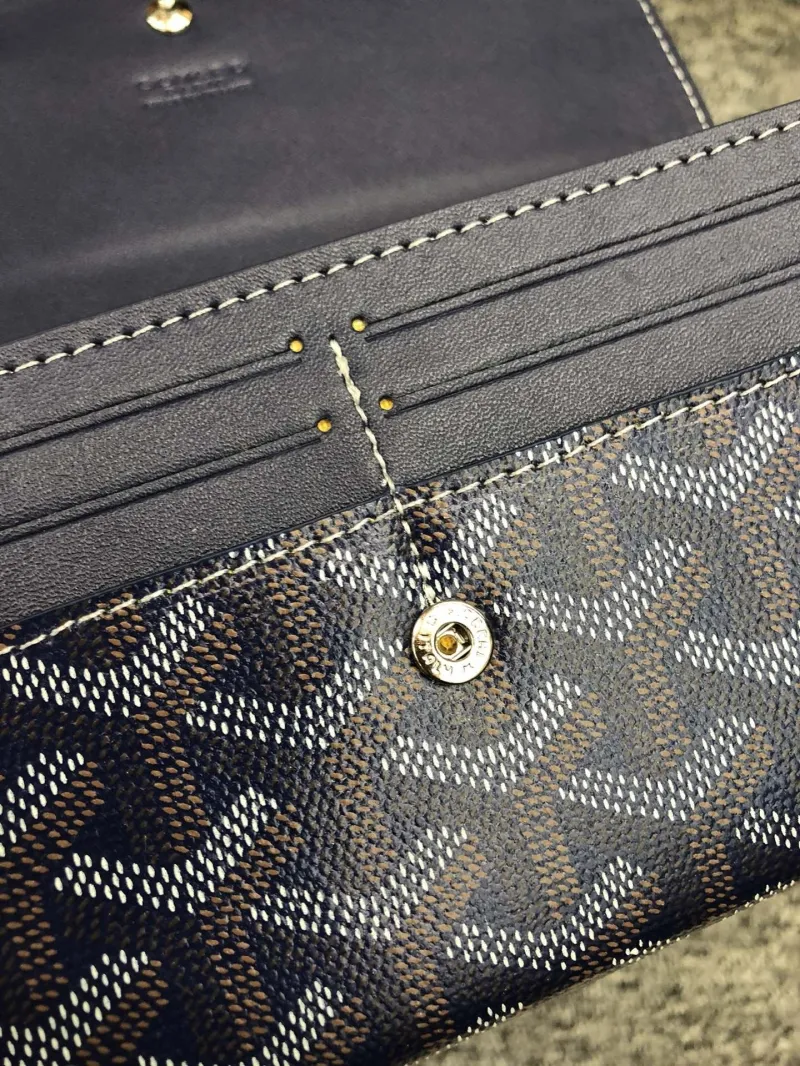 Goyard Navy Blue Long Wallet Model 504 - Image 5