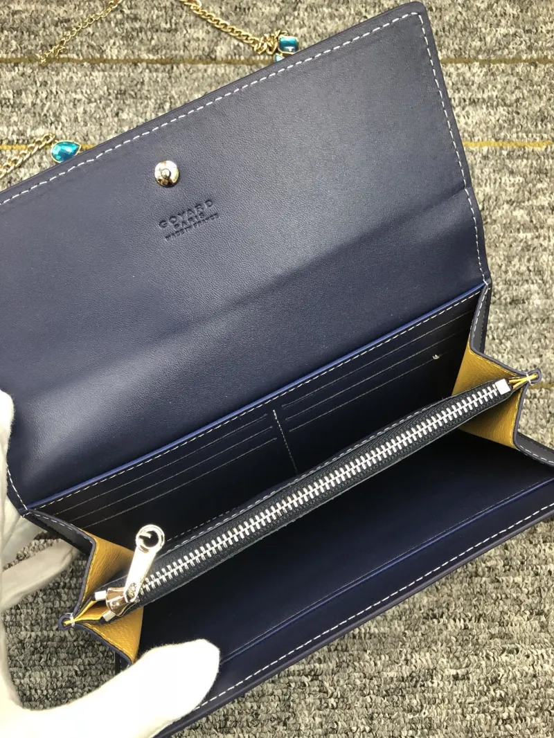 Goyard Navy Blue Long Wallet Model 504 - Image 6