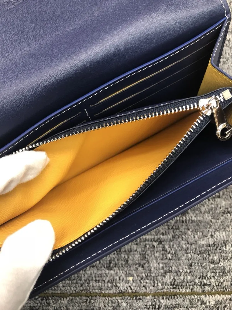 Goyard Navy Blue Long Wallet Model 504 - Image 7