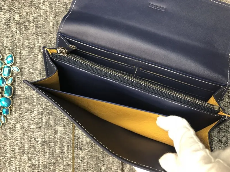 Goyard Navy Blue Long Wallet Model 504 - Image 8