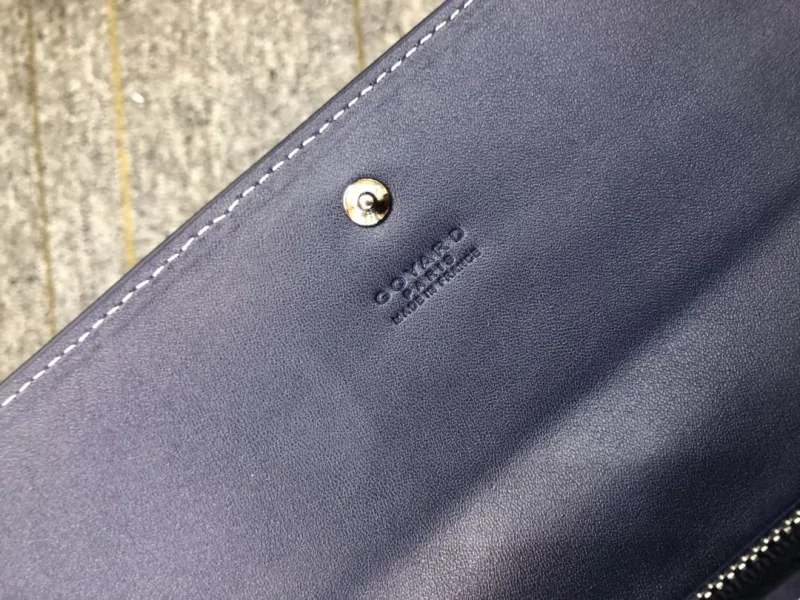Goyard Navy Blue Long Wallet Model 504 - Image 9