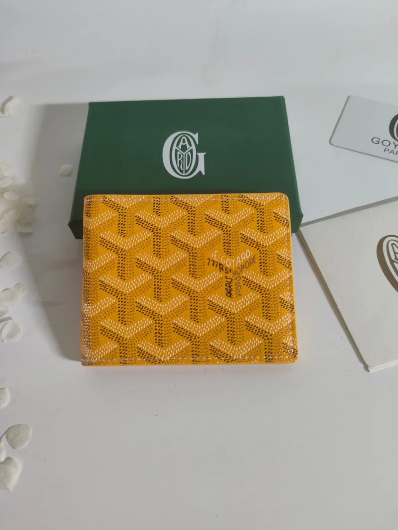 Goyard Yellow Bifold Wallet