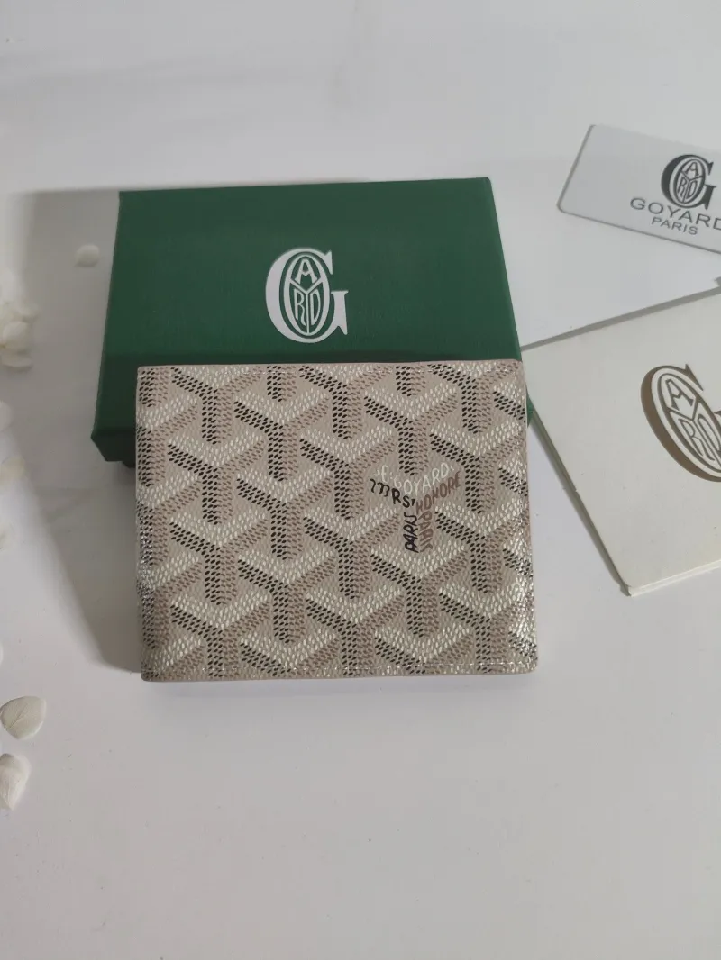 Premium Goyard Beige Bifold Wallet 509