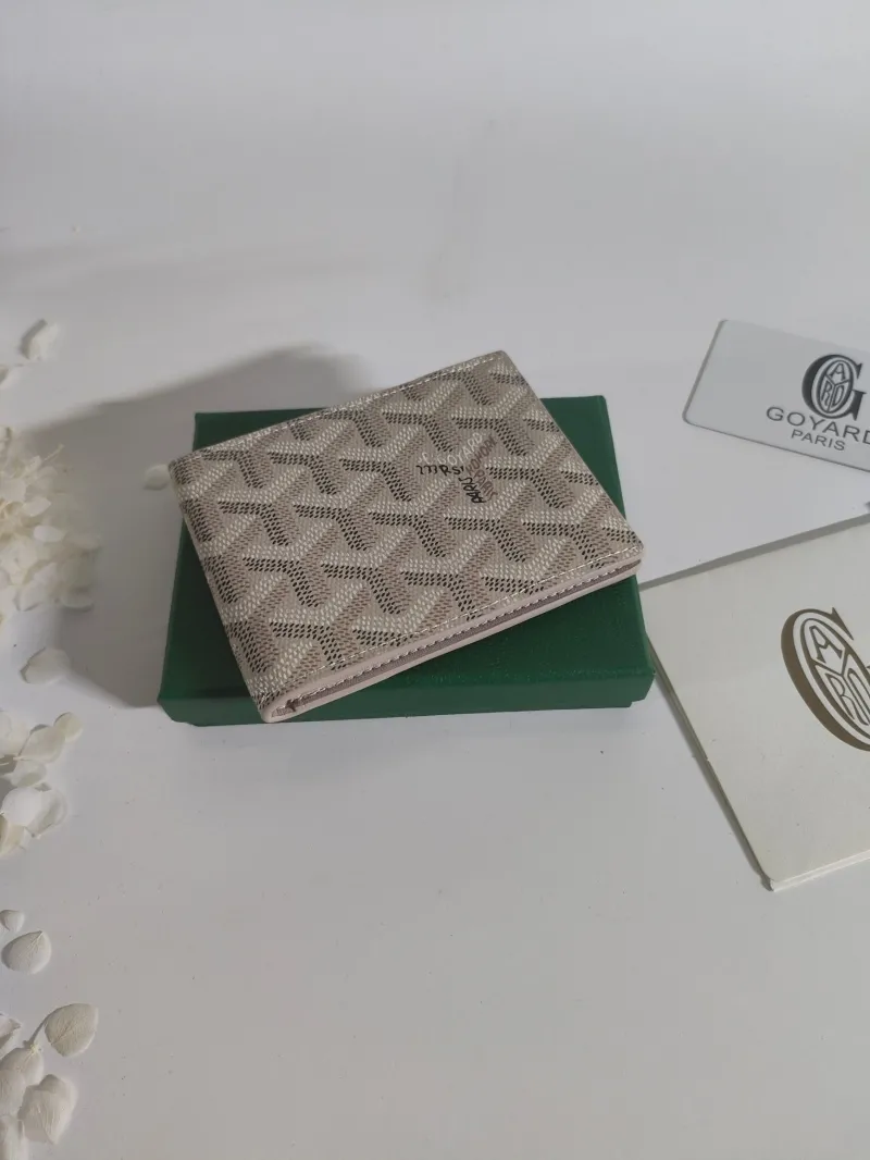 Premium Goyard Beige Bifold Wallet 509 - Image 3