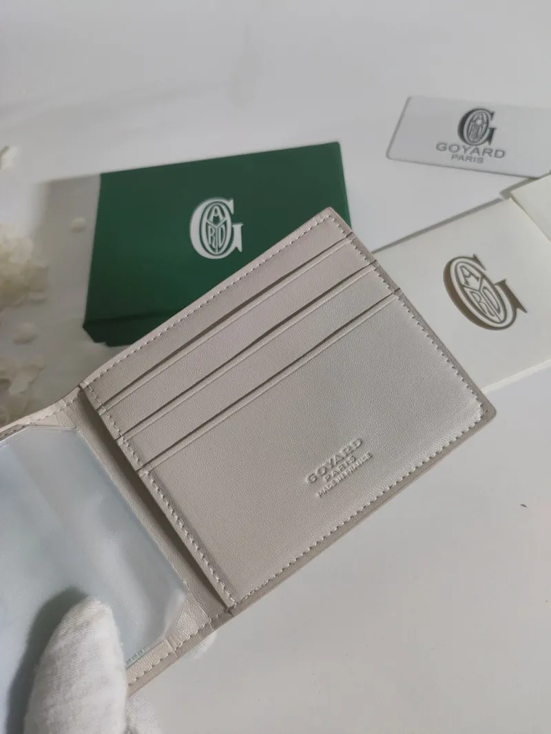 Premium Goyard Beige Bifold Wallet 509 - Image 5