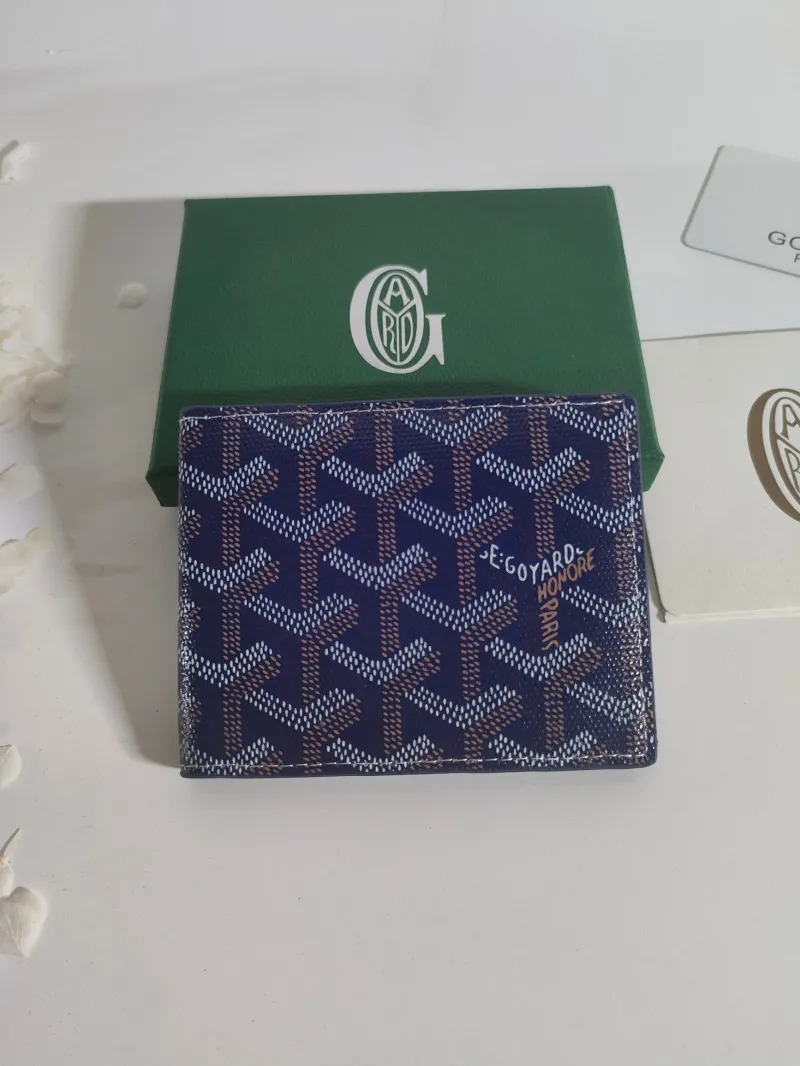 Goyard Navy Blue Bifold Wallet 516