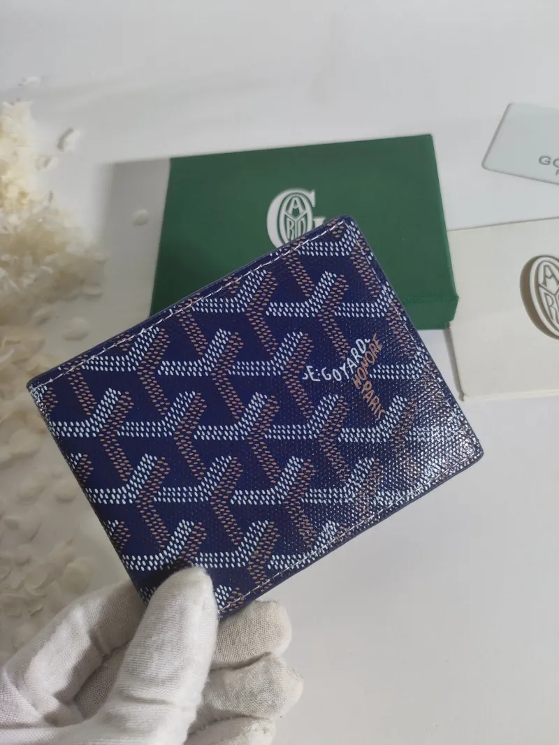 Goyard Navy Blue Bifold Wallet 516 - Image 6