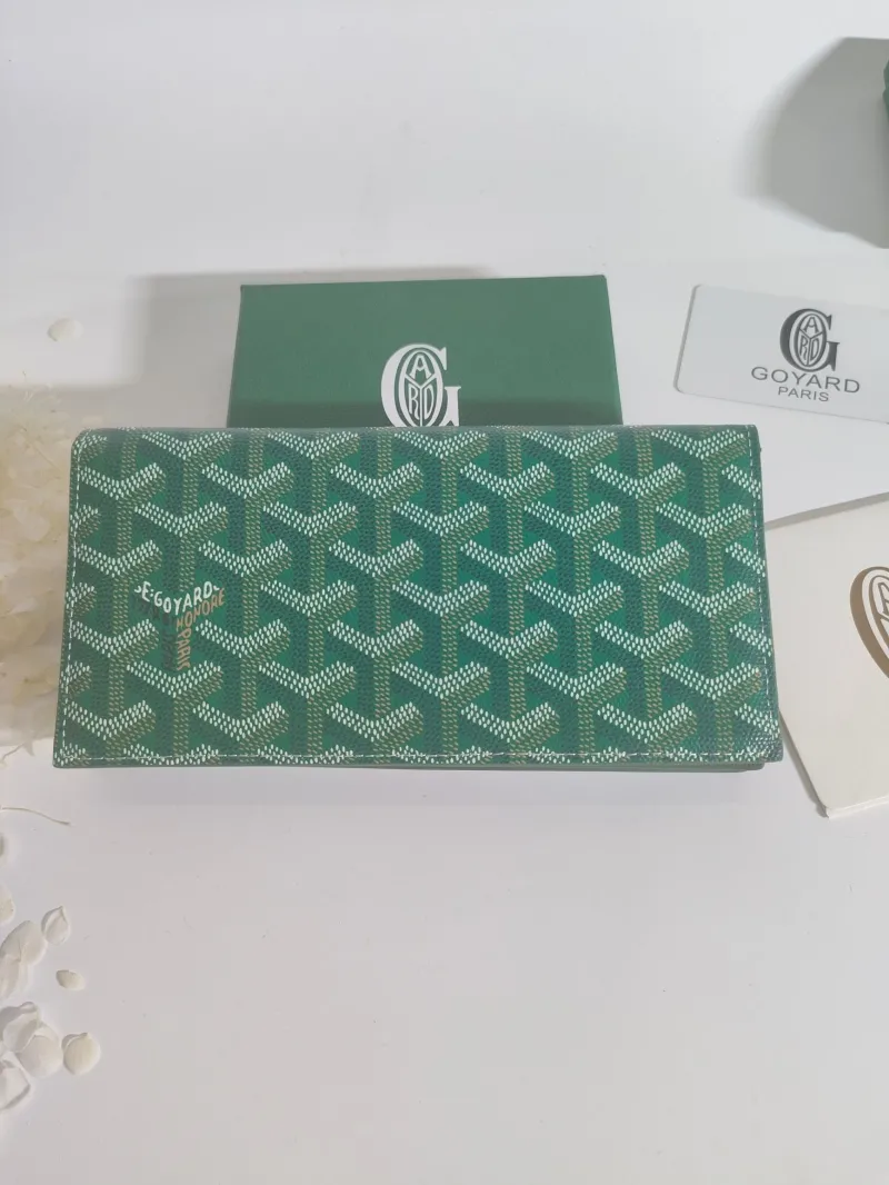 Goyard Green Long Bifold Wallet
