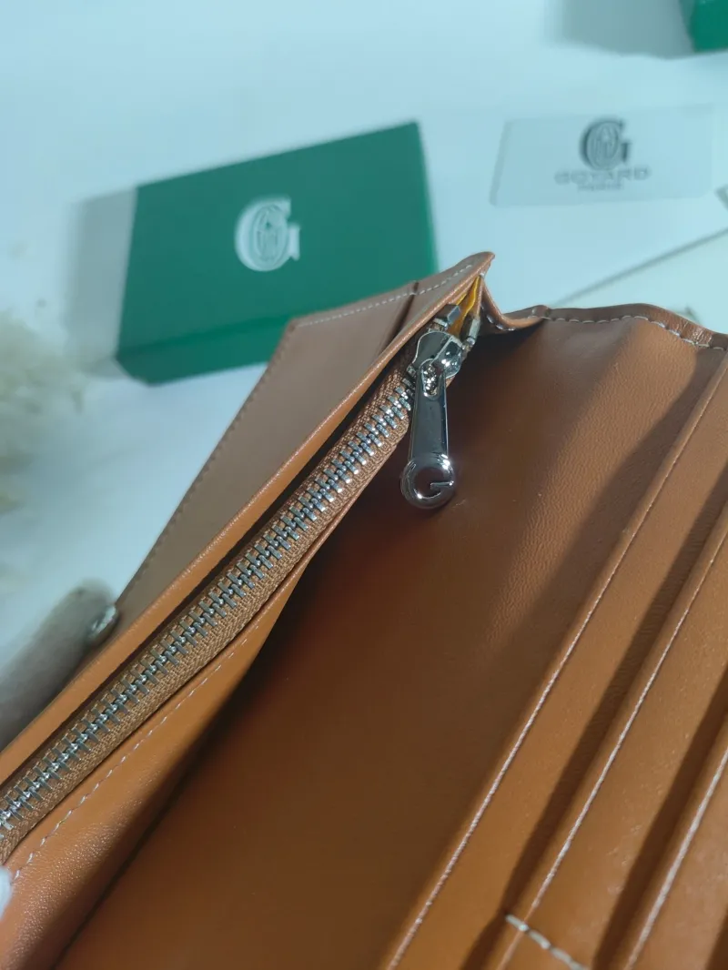 Goyard Brown Long Monogram Wallet - Image 6