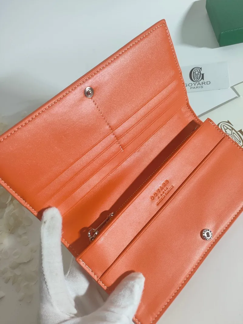 Goyard Orange Long Wallet 523 - Image 4