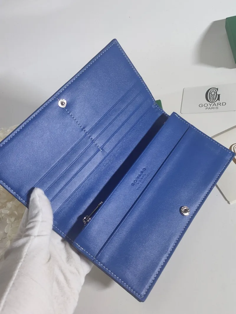 Goyard Blue Long Wallet 524 - Image 4