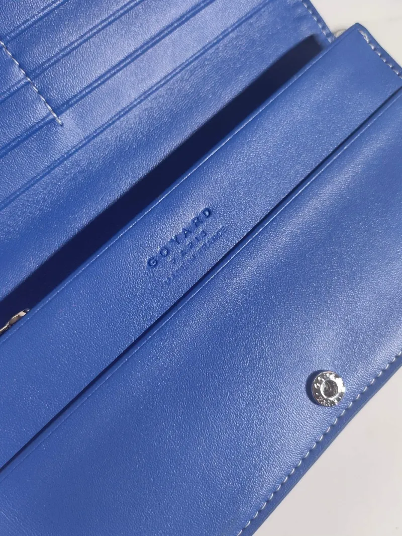 Goyard Blue Long Wallet 524 - Image 5