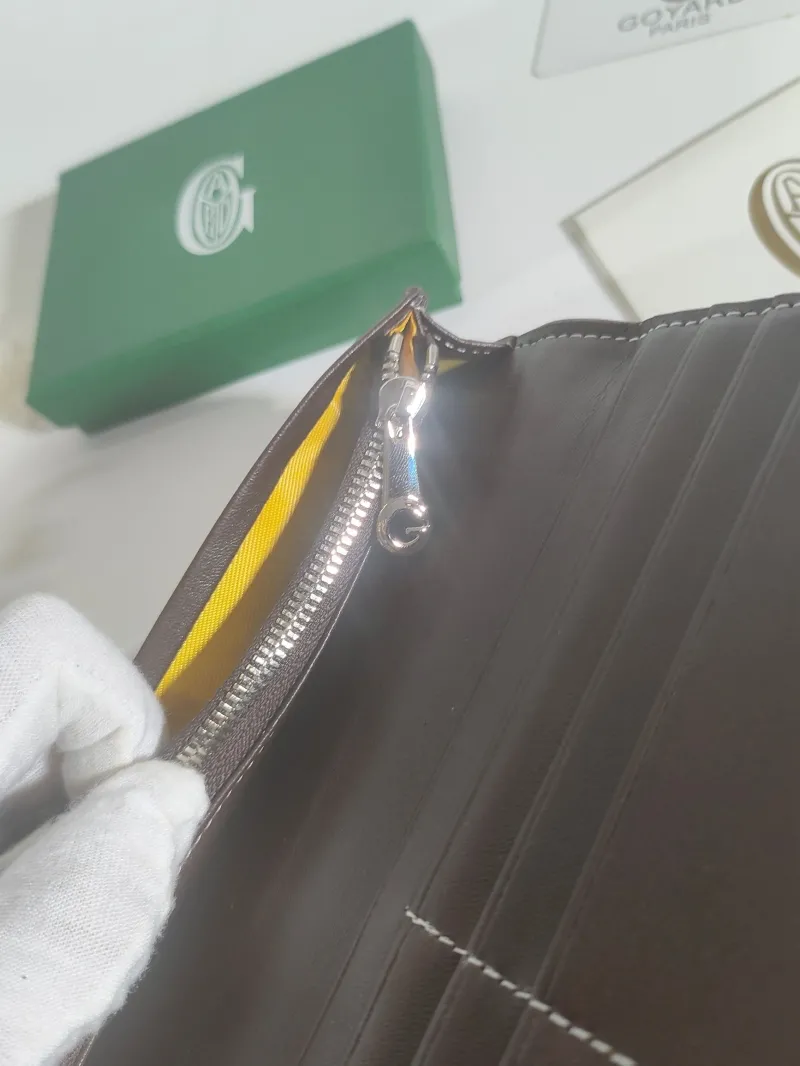 Goyard Brown Long Wallet 526 - Image 6