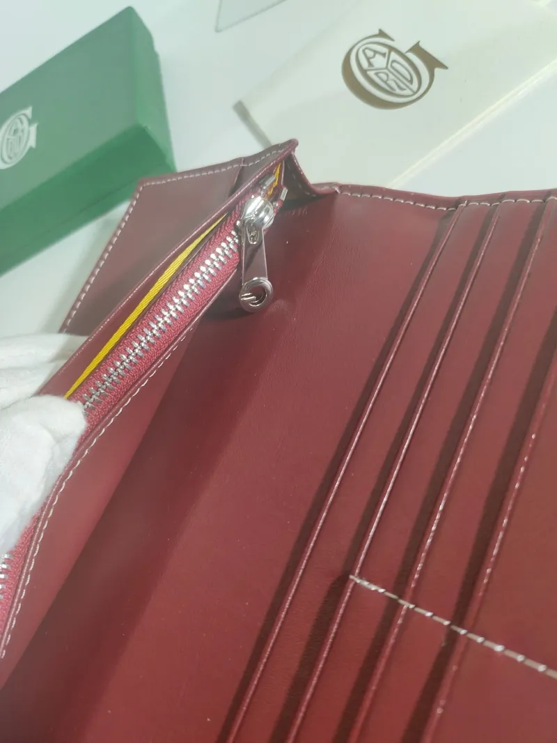 Goyard Burgundy Long Wallet 527 - Image 6