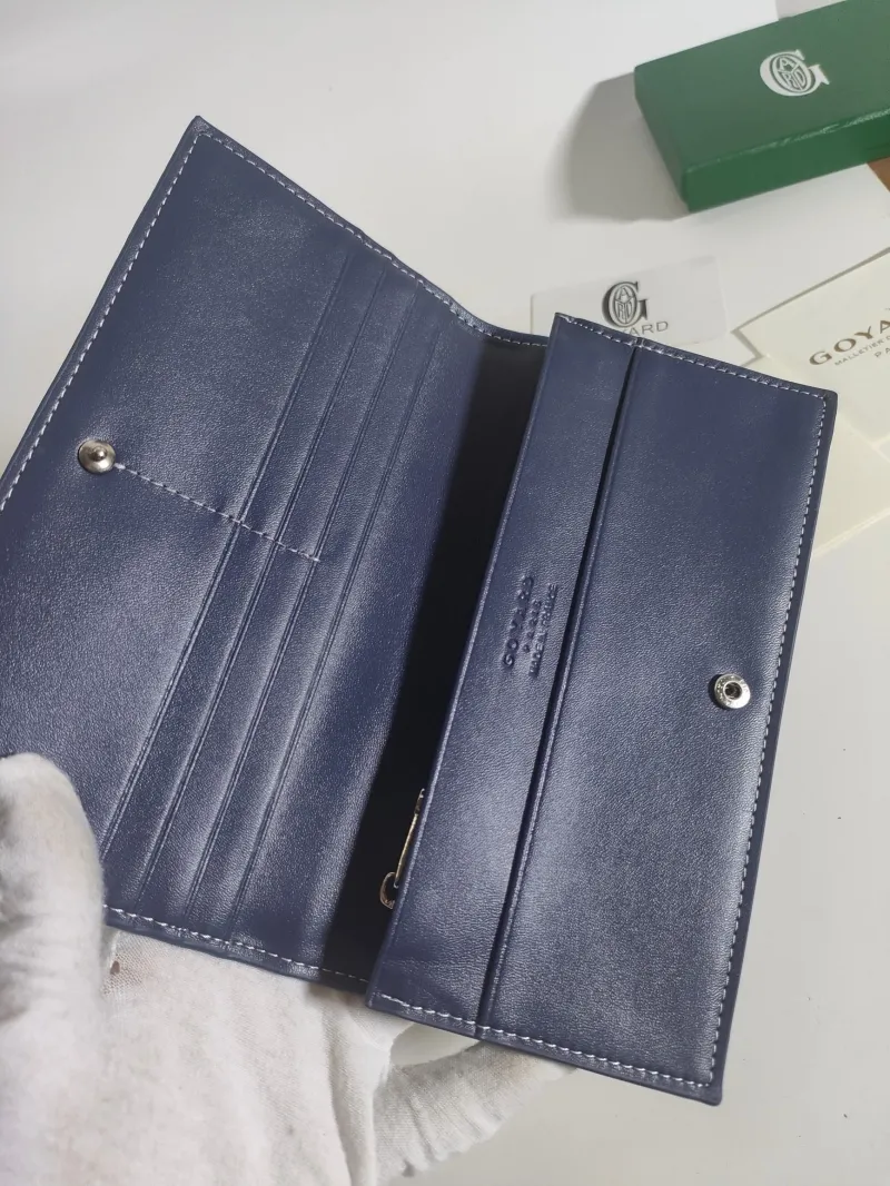 Goyard Blue Long Wallet 530 - Image 4