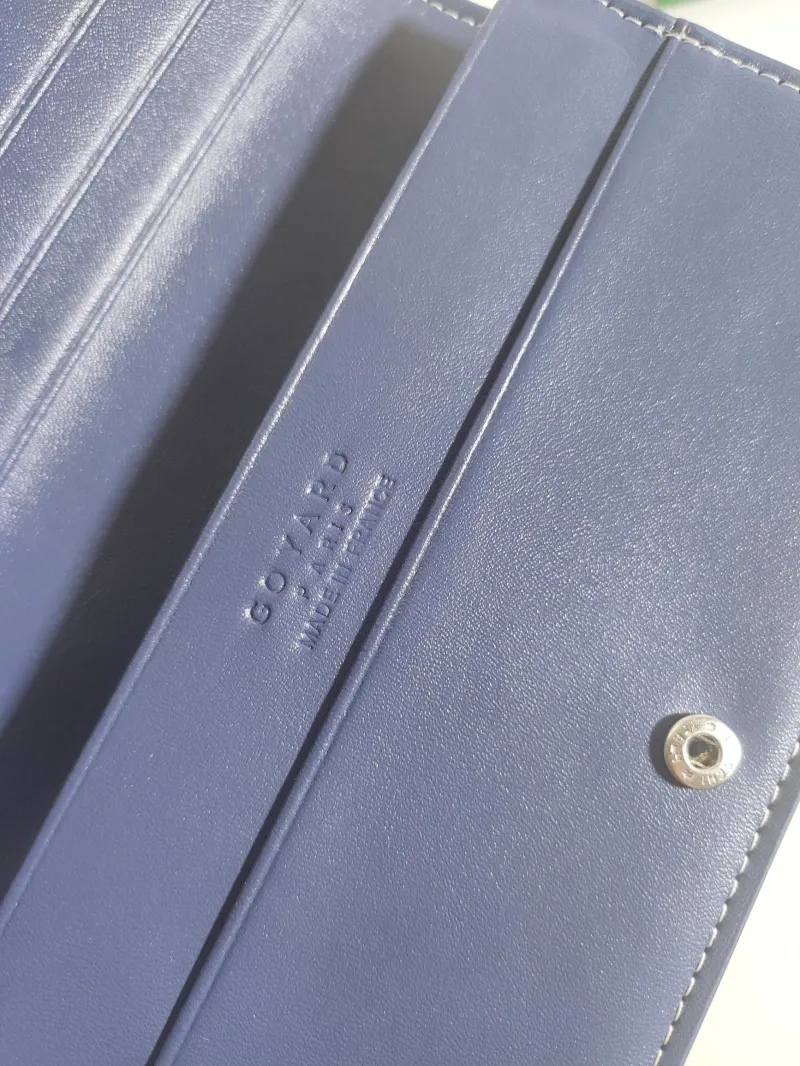 Goyard Blue Long Wallet 530 - Image 5