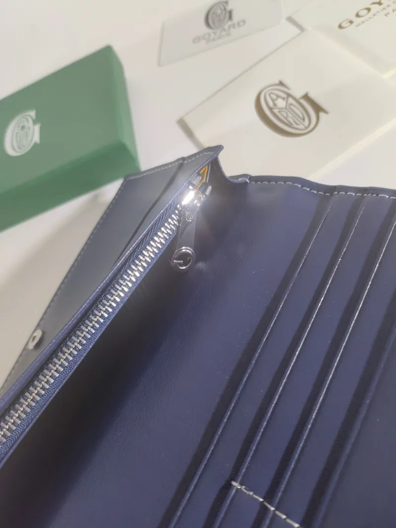 Goyard Blue Long Wallet 530 - Image 6