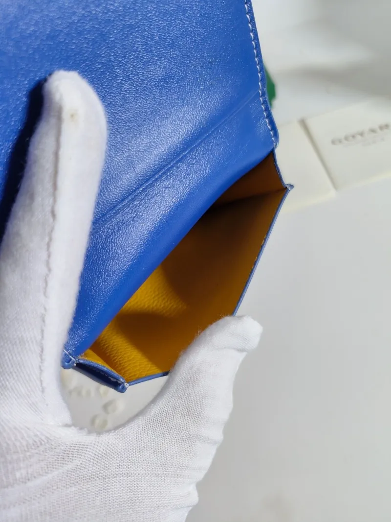 Goyard Blue Leather Wallet 577 - Image 5