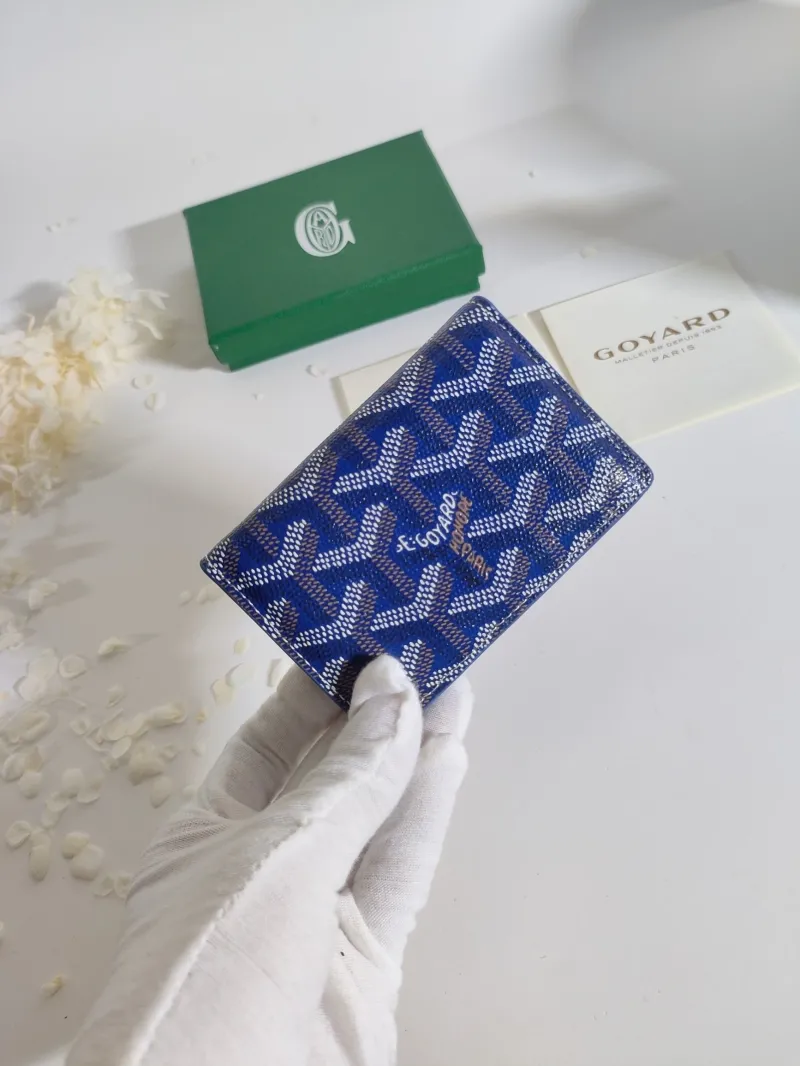 Goyard Blue Leather Wallet 577 - Image 7