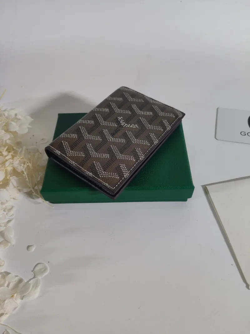 Goyard Brown Monogram Passport Wallet - Image 3