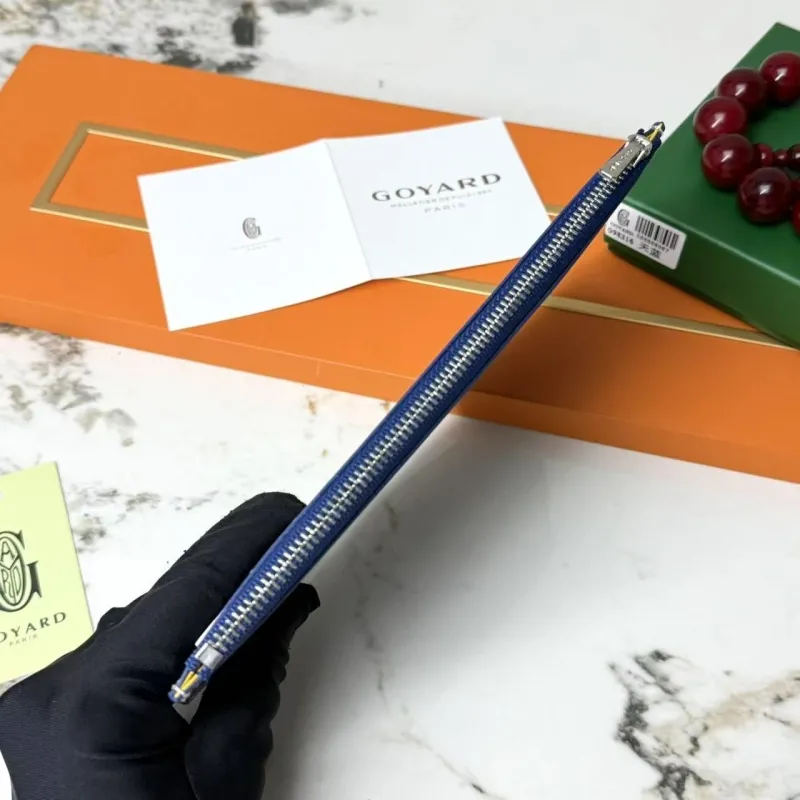 Goyard Blue Zip Wallet 657 - Image 5