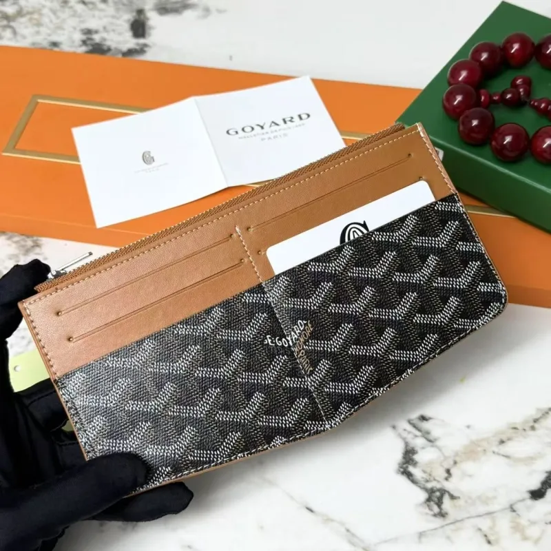 Alternative view of Goyard Black Brown Leather Wallet 661
