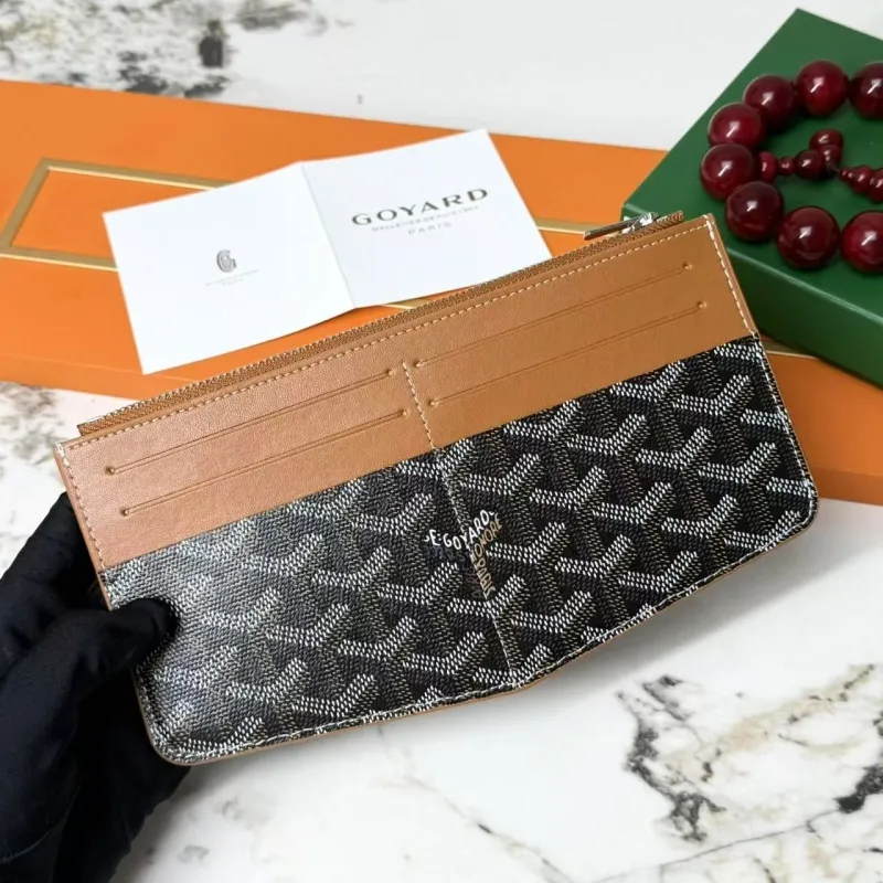 Goyard Black Brown Leather Wallet 661 - Image 4