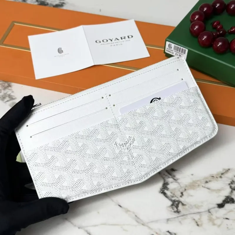 Alternative view of Goyard White Zip Wallet G98316