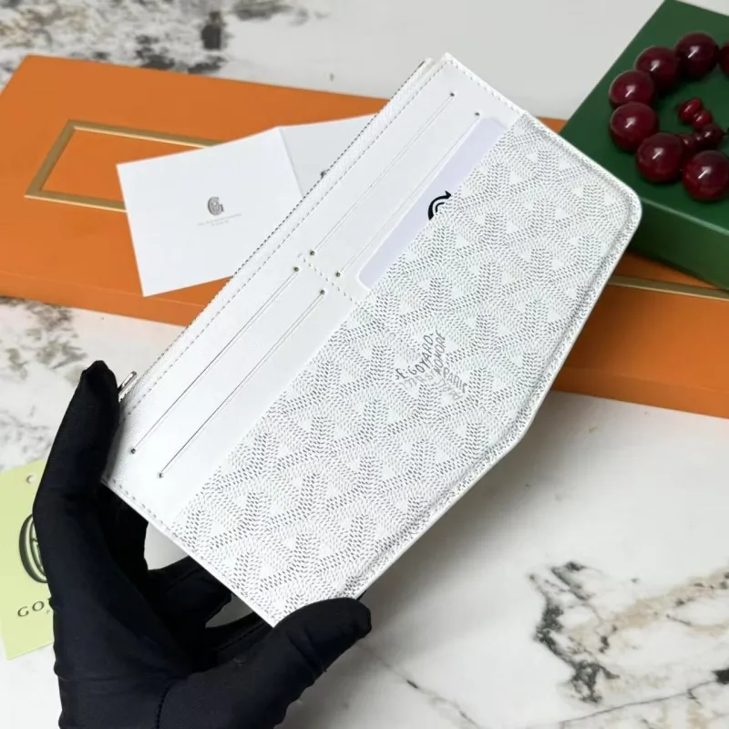 Goyard White Zip Wallet G98316 - Image 3