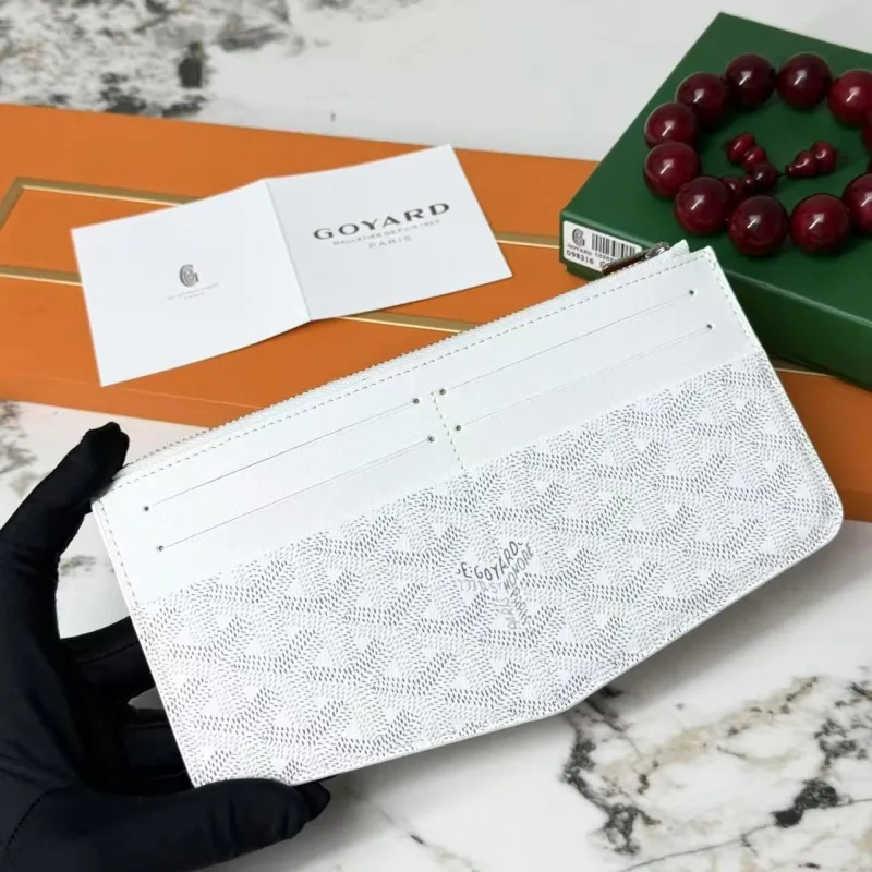 Goyard White Zip Wallet G98316 - Image 4