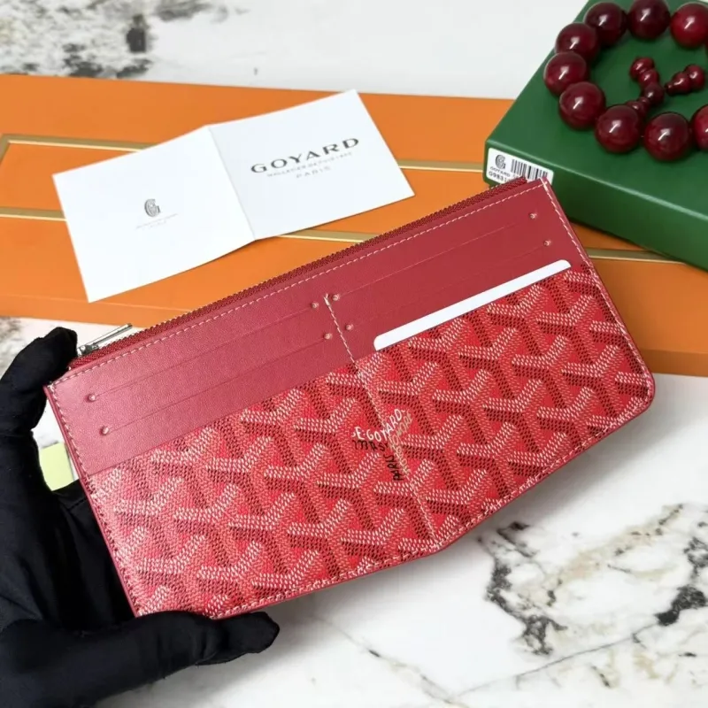 Alternative view of Goyard Red Zip Card Wallet