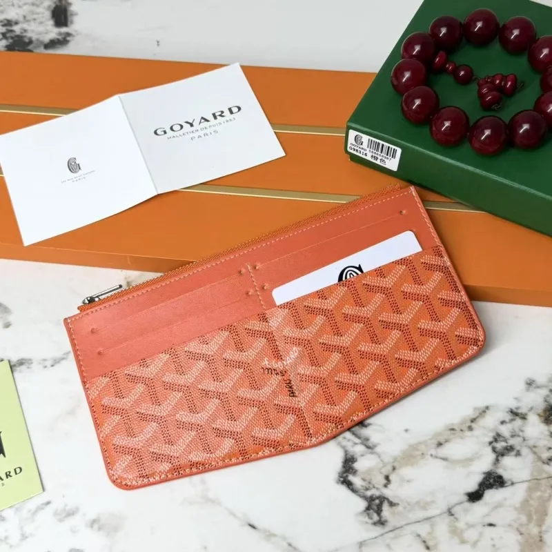 Goyard Orange Zip Wallet 665