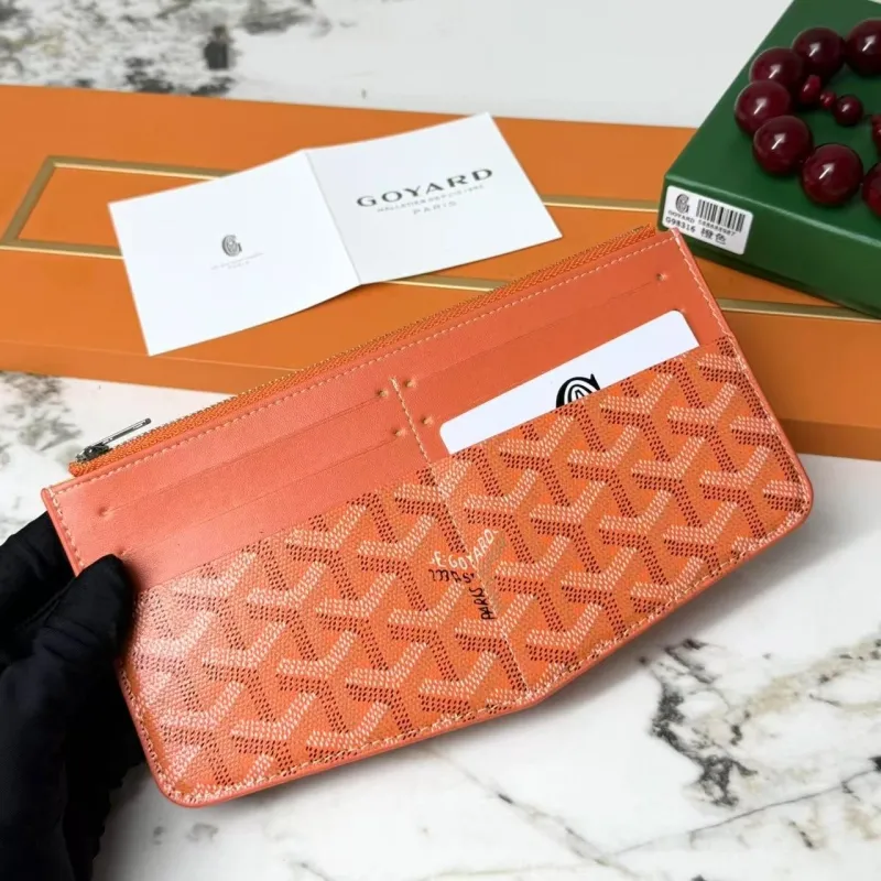 Alternative view of Goyard Orange Zip Wallet 665