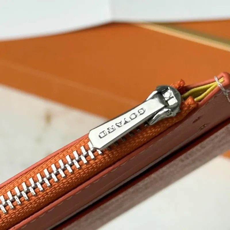 Goyard Orange Zip Wallet 665 - Image 7