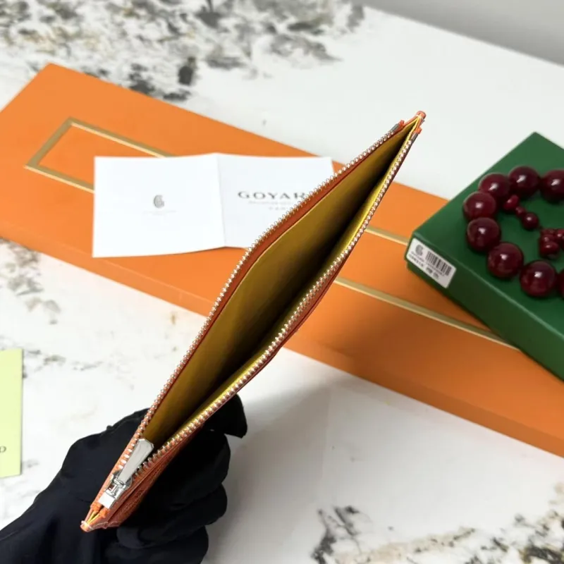 Goyard Orange Zip Wallet 665 - Image 8