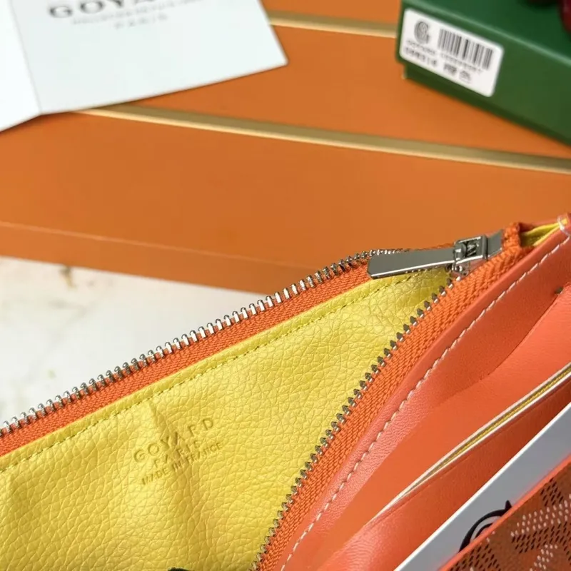 Goyard Orange Zip Wallet 665 - Image 9