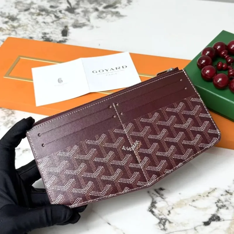 Alternative view of Goyard Burgundy Zip Card Wallet G88315